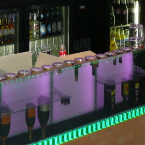 Plateau lumineux en verre sécurit