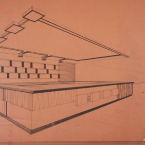 Comptoir au design moderne des années 70