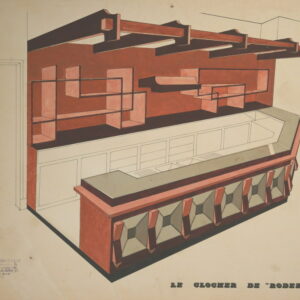 Comptoir Hotel LE CLOCHER DE RODEZ à Toulouse dans les années 70