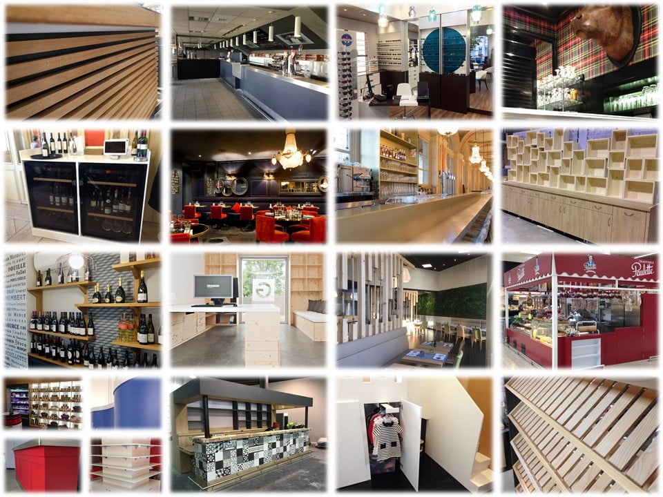 Agencements et meubles sur mesure réalisés par ARANDA-MAS en 2016 2017