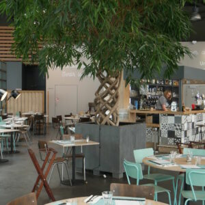 Agencement intérieur de la nouvelle brasserie de Yannick Delpech