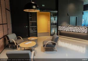 Banque d'accueil lumineuse