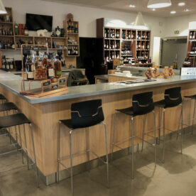 Comptoir zinc pour commerce vin