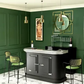 Home Bar avec comptoir en étain