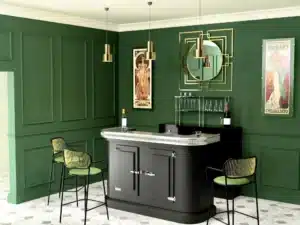 Home Bar avec comptoir en étain